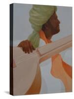 Sitar Player, Olive Turban-Lincoln Seligman-Stretched Canvas