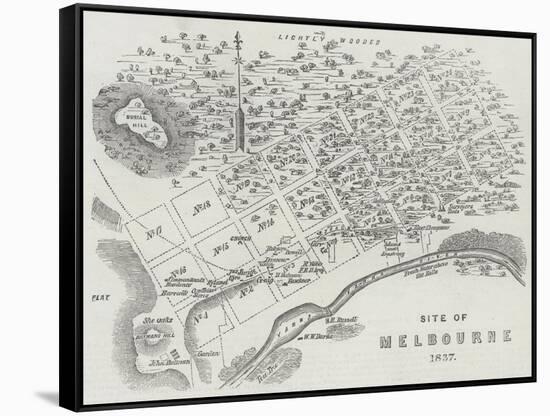 Site of Melbourne, 1837-null-Framed Stretched Canvas