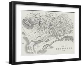 Site of Melbourne, 1837-null-Framed Giclee Print