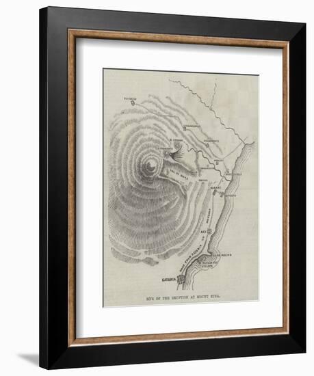 Site of the Eruption at Mount Etna-null-Framed Giclee Print