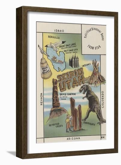 Sites of Scipio, Utah-Lantern Press-Framed Art Print