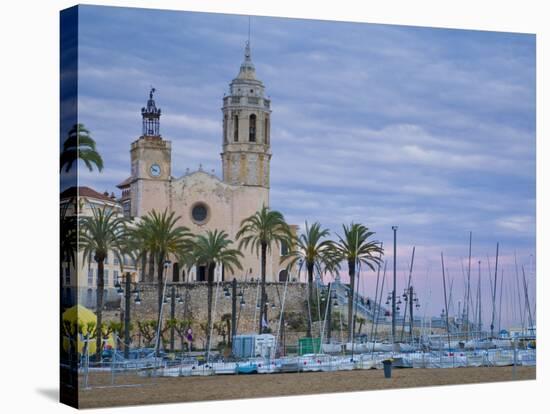 Sitges, Sant Bartomeu I Santa Tecla Church, Catalonia, Spain-Alan Copson-Stretched Canvas