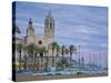 Sitges, Sant Bartomeu I Santa Tecla Church, Catalonia, Spain-Alan Copson-Stretched Canvas