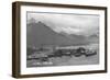 Sitka, Alaska - Aerial Panoramic View of Town-Lantern Press-Framed Art Print