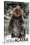 Sitka, Alaska - Bear Standing in Snow-Lantern Press-Stretched Canvas