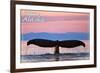 Sitka, Alaska - Humpback Fluke and Sunset-Lantern Press-Framed Art Print