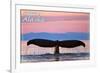 Sitka, Alaska - Humpback Fluke and Sunset-Lantern Press-Framed Premium Giclee Print