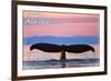 Sitka, Alaska - Humpback Fluke and Sunset-Lantern Press-Framed Premium Giclee Print