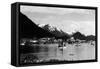 Sitka, Alaska - View of Town from Water-Lantern Press-Framed Stretched Canvas