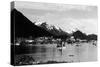 Sitka, Alaska - View of Town from Water-Lantern Press-Stretched Canvas