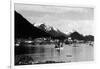 Sitka, Alaska - View of Town from Water-Lantern Press-Framed Art Print