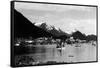 Sitka, Alaska - View of Town from Water-Lantern Press-Framed Stretched Canvas