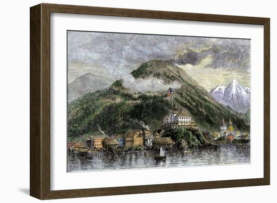 Sitka, or New Archangel, Capital of Alaska in 1869, When Purchased from Russia-null-Framed Giclee Print