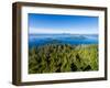 Sitka Sound & Mt. Edgecumbe on Kruzof Island, Baranof Island, Sitka, Alaska, USA-Mark A Johnson-Framed Photographic Print