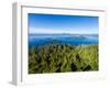 Sitka Sound & Mt. Edgecumbe on Kruzof Island, Baranof Island, Sitka, Alaska, USA-Mark A Johnson-Framed Photographic Print