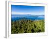 Sitka Sound & Mt. Edgecumbe on Kruzof Island, Baranof Island, Sitka, Alaska, USA-Mark A Johnson-Framed Photographic Print