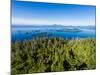 Sitka Sound & Mt. Edgecumbe on Kruzof Island, Baranof Island, Sitka, Alaska, USA-Mark A Johnson-Mounted Photographic Print