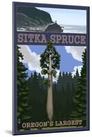 Sitka Spruce - Oregon's Largest - Oregon Coast-Lantern Press-Mounted Art Print