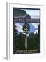 Sitka Spruce - Oregon's Largest - Oregon Coast-Lantern Press-Framed Art Print