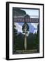 Sitka Spruce - Oregon's Largest - Oregon Coast-Lantern Press-Framed Art Print