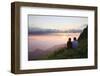 Sitting, Austria, Vorarlberg, Meadow, Couple-Dietmar Walser-Framed Photographic Print