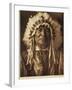 Sitting Bear - Arikara, 1908, Photogravure by John Andrew and Son (Photogravure)-Edward Sheriff Curtis-Framed Giclee Print