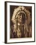 Sitting Bear - Arikara, 1908, Photogravure by John Andrew and Son (Photogravure)-Edward Sheriff Curtis-Framed Giclee Print