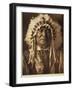 Sitting Bear - Arikara, 1908, Photogravure by John Andrew and Son (Photogravure)-Edward Sheriff Curtis-Framed Giclee Print