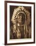 Sitting Bear - Arikara, 1908, Photogravure by John Andrew and Son (Photogravure)-Edward Sheriff Curtis-Framed Giclee Print