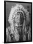 Sitting Bear, Arikara Native American Man Curtis Photograph-Lantern Press-Framed Art Print