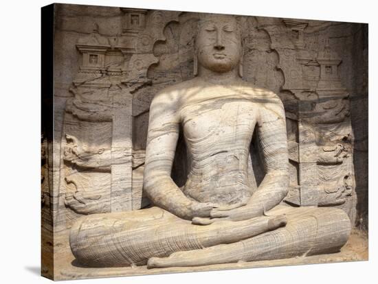 Sitting Buddha, Gal Vihara, Polonnaruwa, UNESCO World Heritage Site, Sri Lanka, Asia-Charlie Harding-Stretched Canvas
