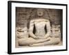 Sitting Buddha, Gal Vihara, Polonnaruwa, UNESCO World Heritage Site, Sri Lanka, Asia-Charlie Harding-Framed Photographic Print