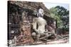 Sitting Buddha in Sukhothai, UNESCO World Heritage Site, Thailand, Southeast Asia, Asia-Alex Robinson-Stretched Canvas