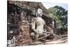 Sitting Buddha in Sukhothai, UNESCO World Heritage Site, Thailand, Southeast Asia, Asia-Alex Robinson-Stretched Canvas