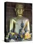 Sitting Buddha in the Main Temple, Wat Xieng Thong, UNESCO World Heritage Site, Luang Prabang, Laos-Richard Maschmeyer-Stretched Canvas