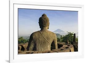 Sitting Buddha in the Temple Complex of Borobodur, Java, Indonesia, Southeast Asia, Asia-Michael Runkel-Framed Photographic Print