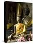 Sitting Buddhas in the Main Temple, Wat Xieng Thong, UNESCO World Heritage Site, Luang Prabang, Lao-Richard Maschmeyer-Stretched Canvas