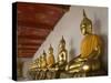 Sitting Buddhas, Wat Pho (Reclining Buddha Temple), (Wat Phra Chetuphon), Bangkok, Thailand, Southe-Richard Maschmeyer-Stretched Canvas