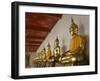 Sitting Buddhas, Wat Pho (Reclining Buddha Temple), (Wat Phra Chetuphon), Bangkok, Thailand, Southe-Richard Maschmeyer-Framed Photographic Print