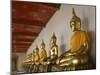 Sitting Buddhas, Wat Pho (Reclining Buddha Temple), (Wat Phra Chetuphon), Bangkok, Thailand, Southe-Richard Maschmeyer-Mounted Photographic Print