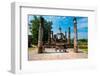 Sitting Budha in Wat Mahathat, Sukhothai,Thailand.-David Ionut-Framed Photographic Print