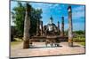 Sitting Budha in Wat Mahathat, Sukhothai,Thailand.-David Ionut-Mounted Photographic Print