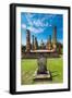 Sitting Budha in Wat Mahathat, Sukhothai,Thailand.-David Ionut-Framed Photographic Print