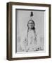 Sitting Bull Native American with Peace Pipe Photograph - Bismarck, ND-Lantern Press-Framed Art Print