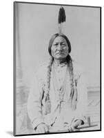 Sitting Bull Native American with Peace Pipe Photograph - Bismarck, ND-Lantern Press-Mounted Art Print