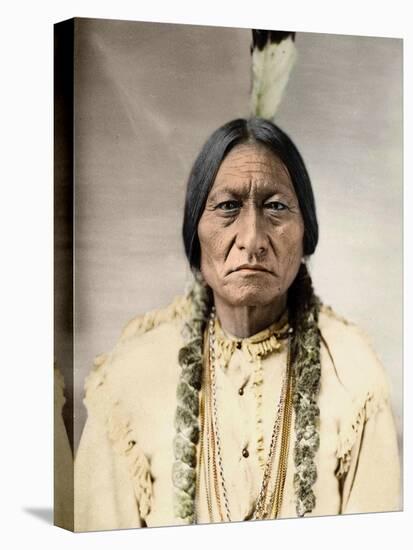 Sitting Bull, Native North American Chief --David Frances Barry-Stretched Canvas