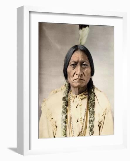 Sitting Bull, Native North American Chief --David Frances Barry-Framed Giclee Print