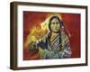 Sitting Bull Peace Pipe Visions-Sue Clyne-Framed Giclee Print