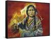 Sitting Bull Peace Pipe Visions-Sue Clyne-Framed Stretched Canvas