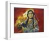 Sitting Bull Peace Pipe Visions-Sue Clyne-Framed Premium Giclee Print